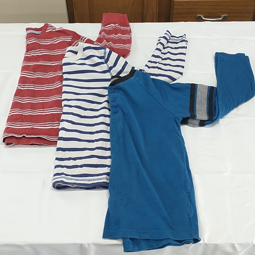 Boys long sleeved striped shirts Lot Small 6/7